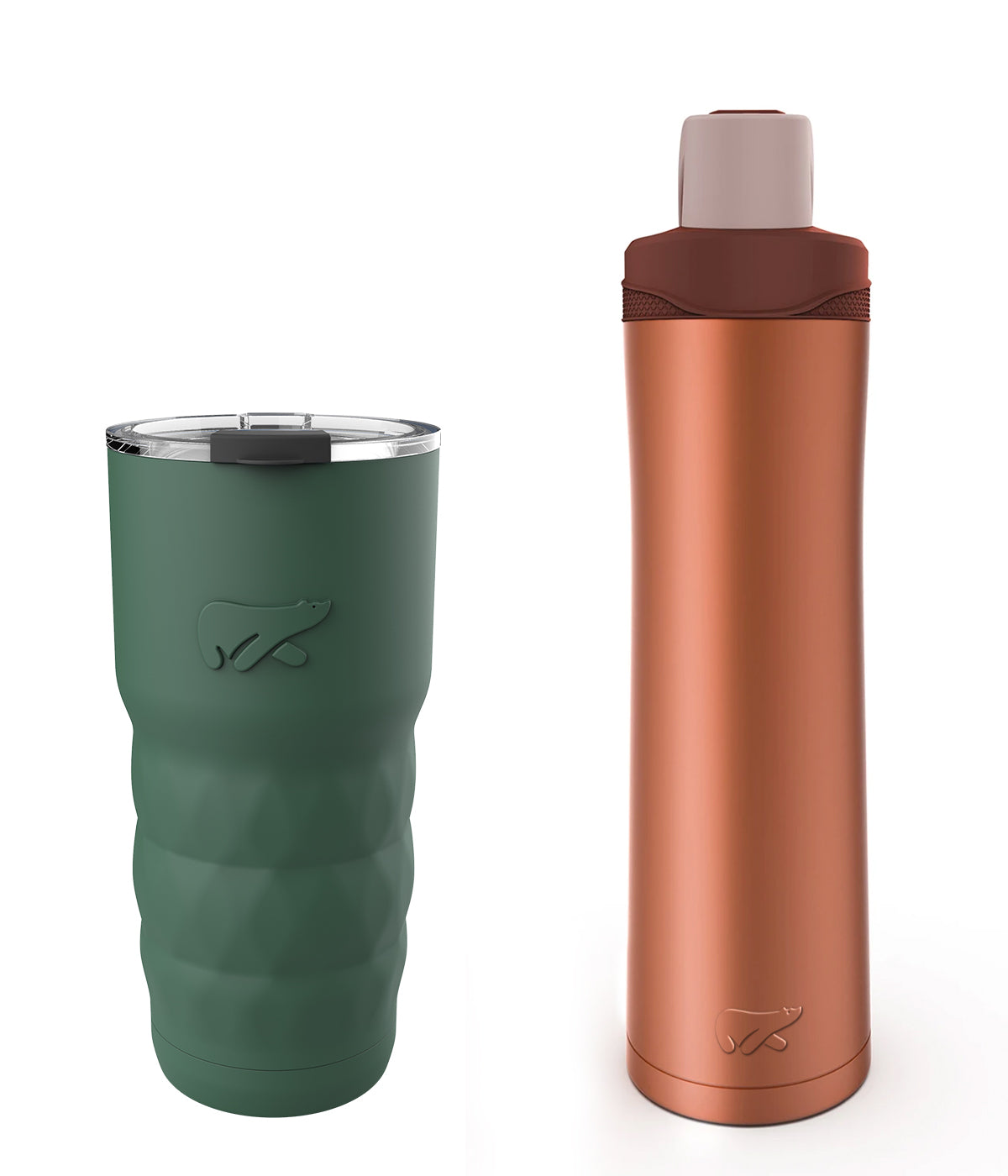 Chilled Hydration Combo (Java Coffee Mug 600 ML Green + Minsk Insulated Bottle 750 ML - Coral)