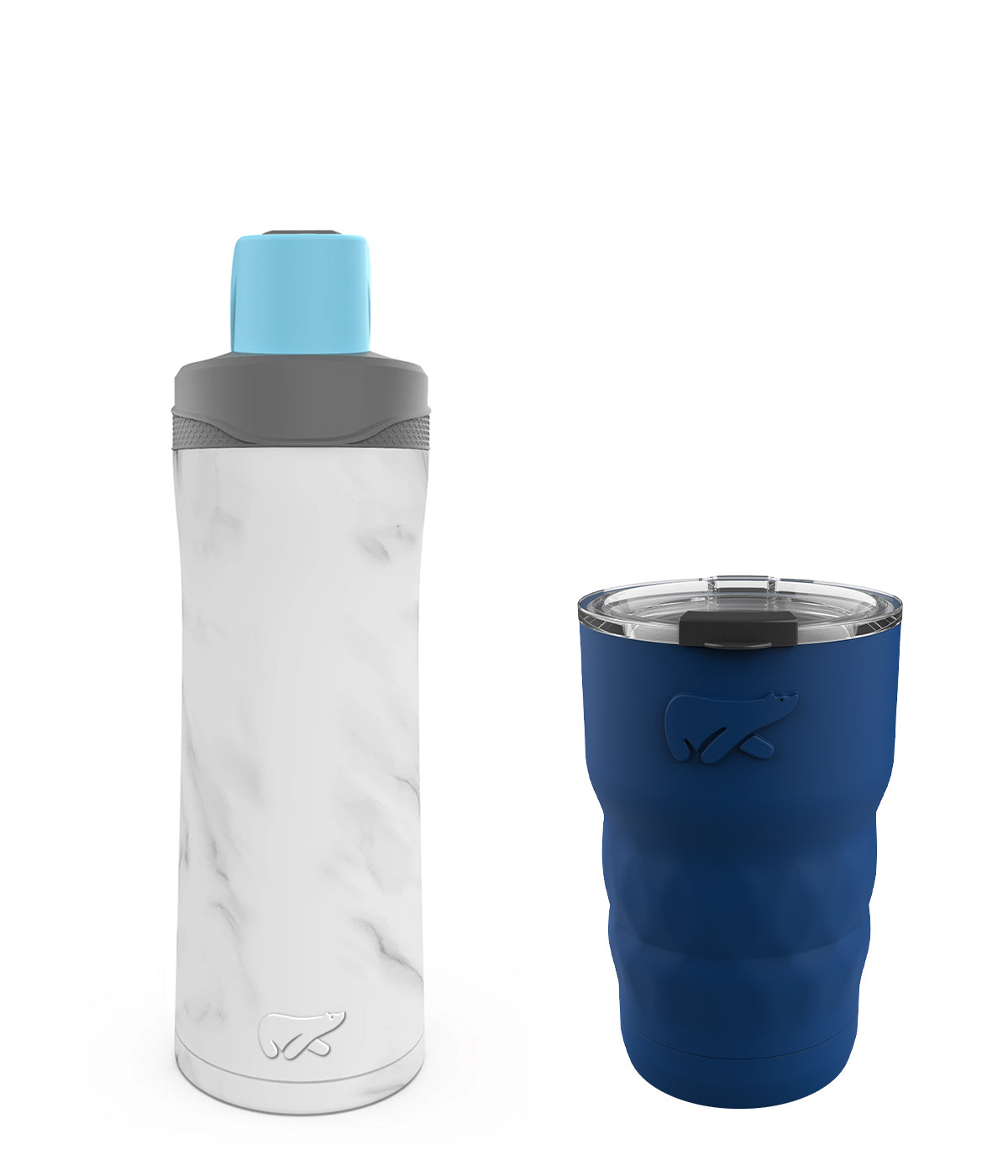 Chilled Hydration Combo (Java Coffee Mug 360 ML Navy + Minsk Insulated Bottle 550 ML - Marble)