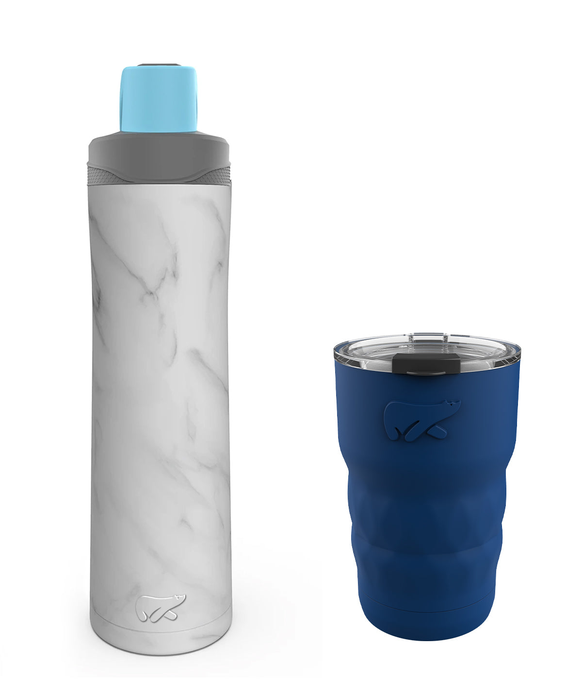 Chilled Hydration Combo (Java Coffee Mug 360 ML Navy + Minsk Insulated Bottle 750 ML - Marble)